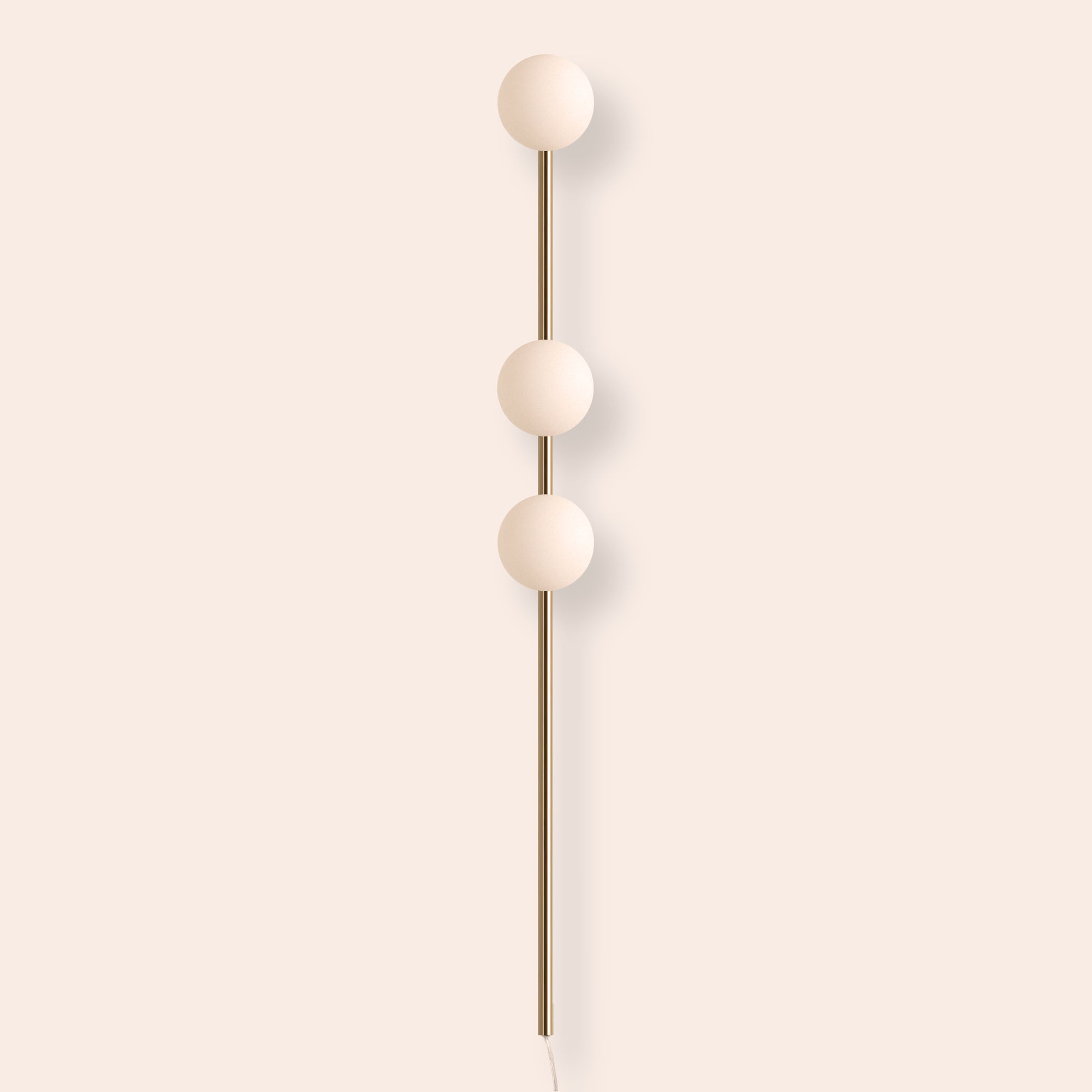 Brass bar plug-in wall light