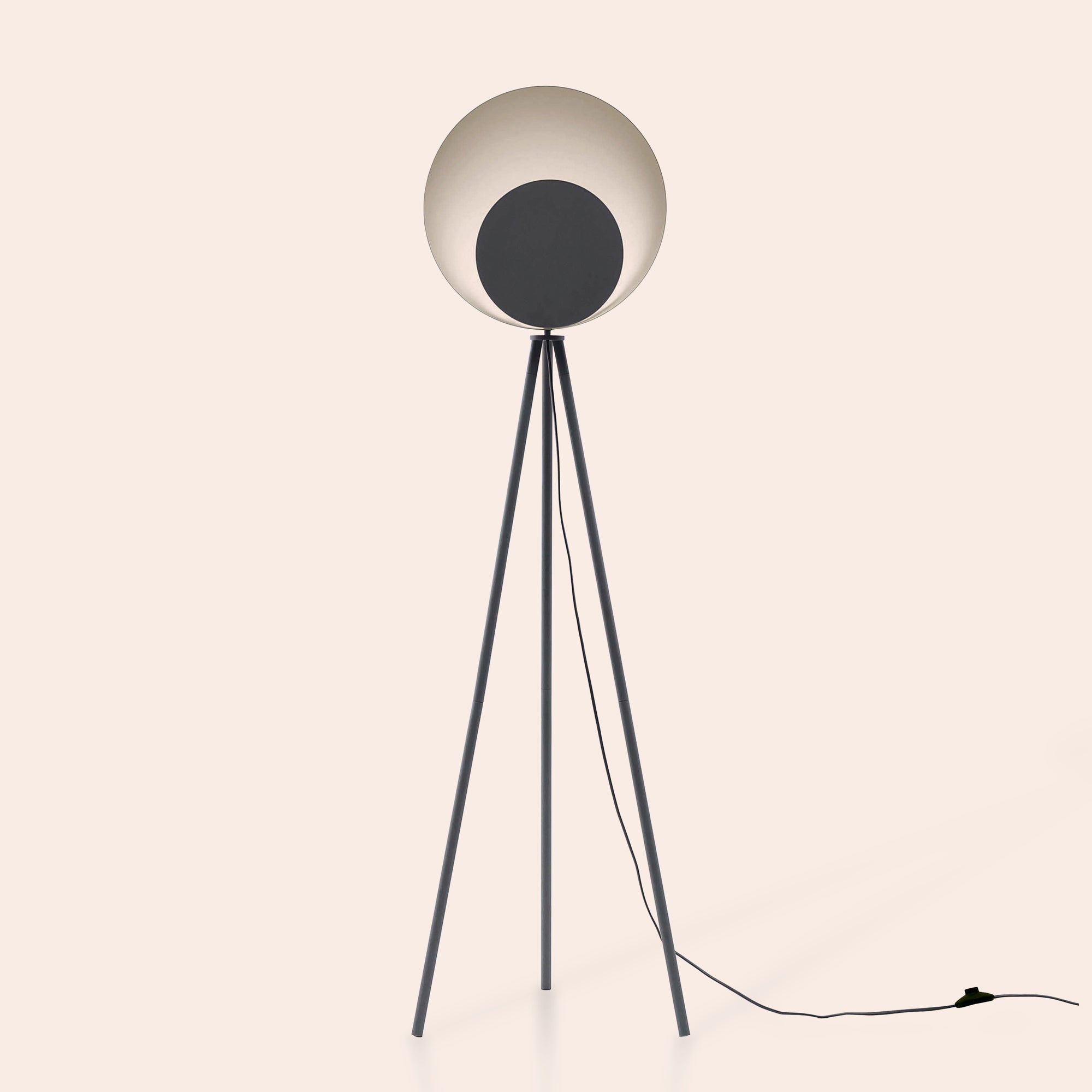 Charcoal grey diffuser floor lamp