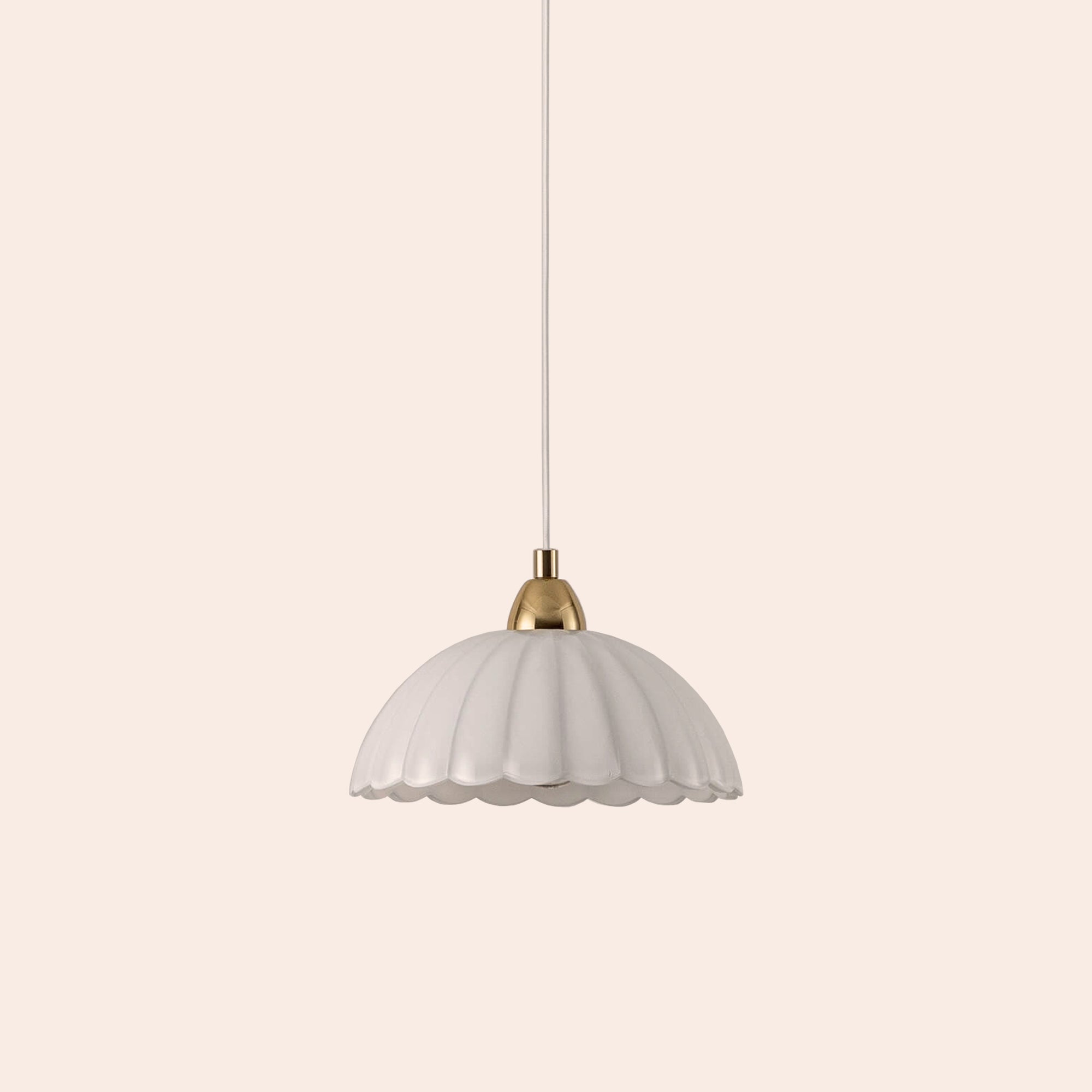 White flower pendant ceiling light