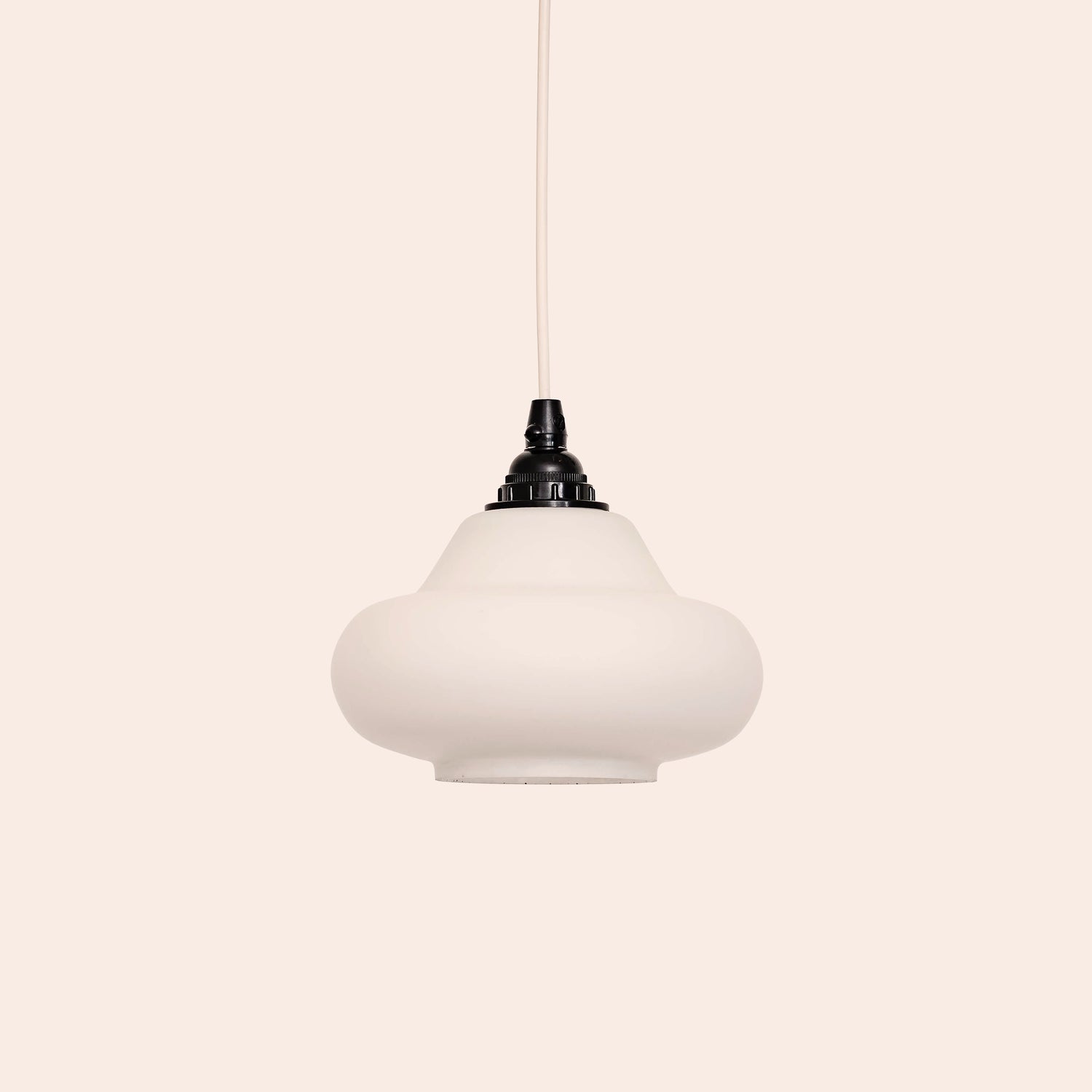 White opaline glass ceiling pendant