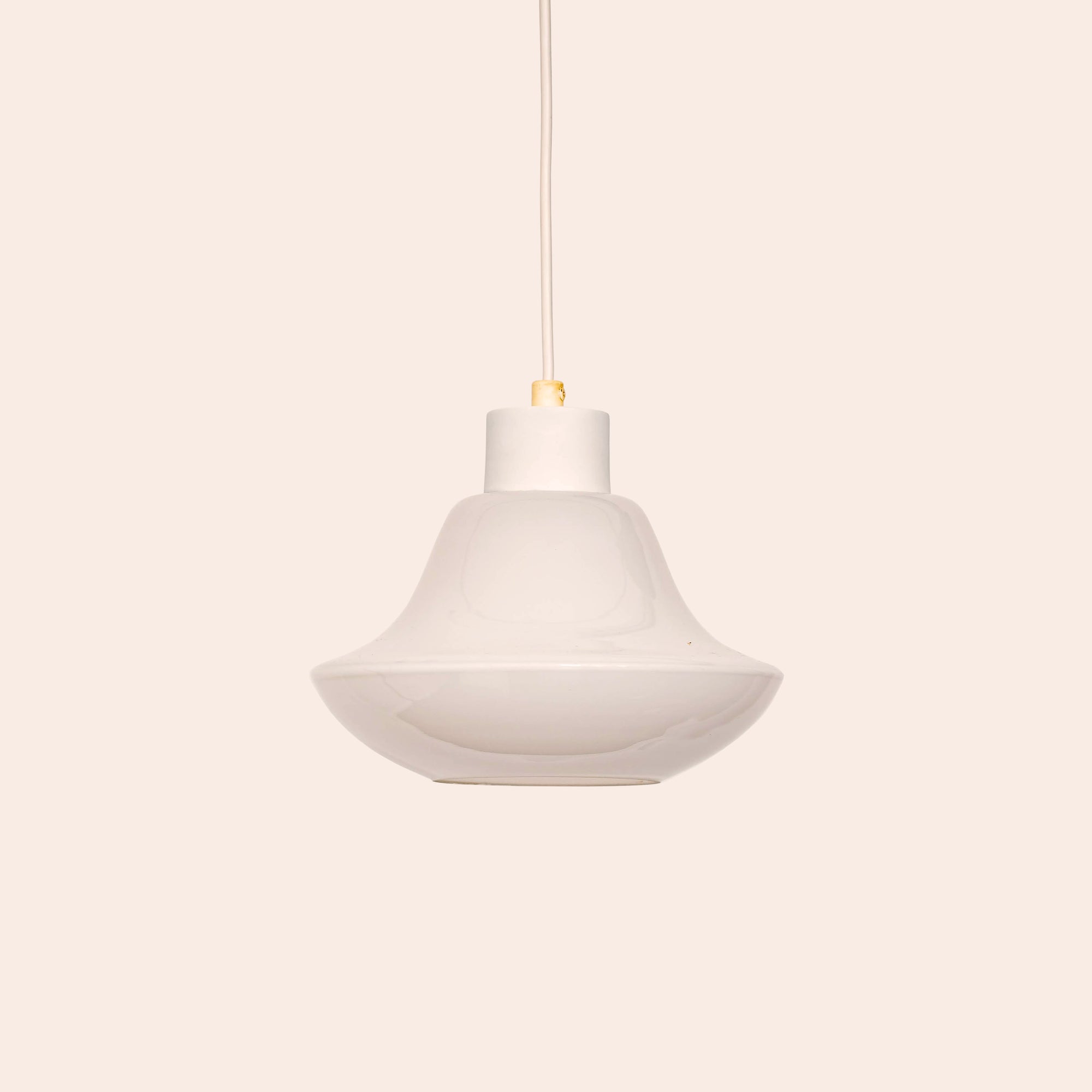 White opaline glass ceiling pendant