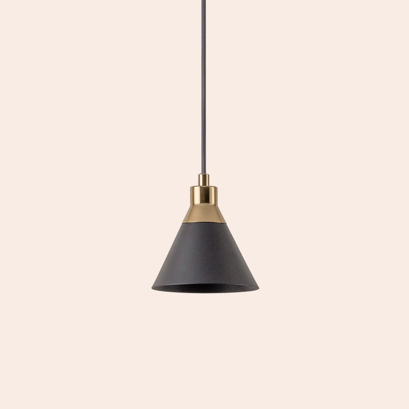 Houtskoolgrijze kegelvormige plafondlamp