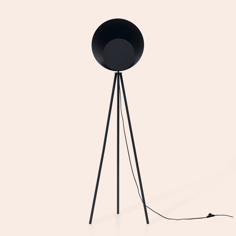 Charcoal grey diffuser floor lamp