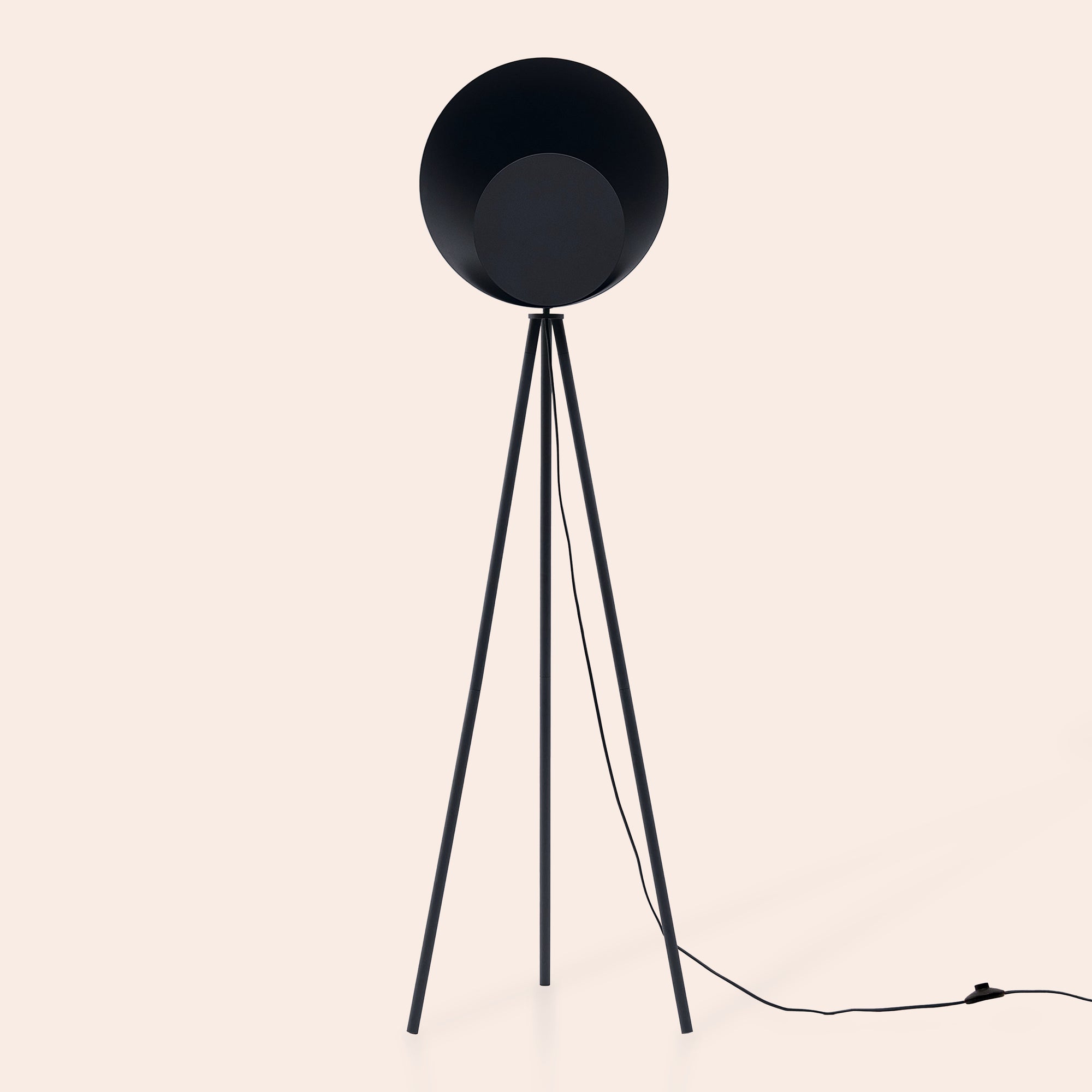 Charcoal grey diffuser floor lamp | Minimalist lighting | houseof.com