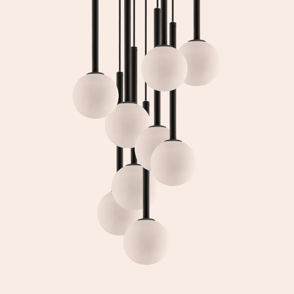 Hanglamp cluster plafondlamp in houtskoolgrijs