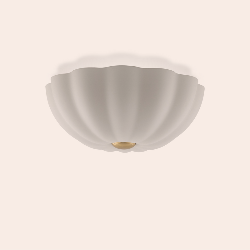 White flower flush ceiling light