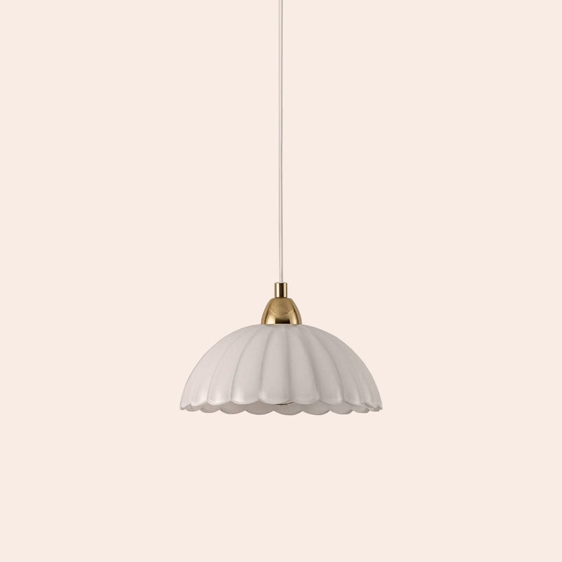 Witte bloem plafondlamp