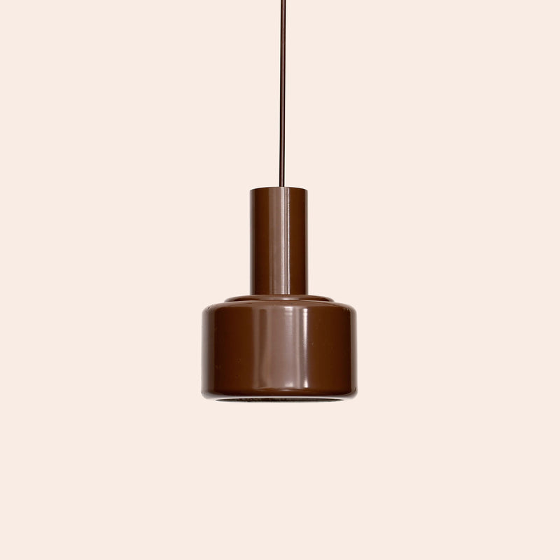 Brown enamel ceiling pendant