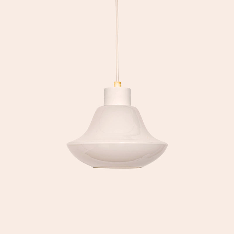 White opaline glass ceiling pendant
