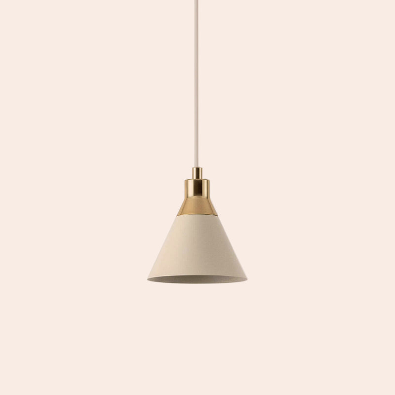 Zandgrijze kegelvormige plafondlamp