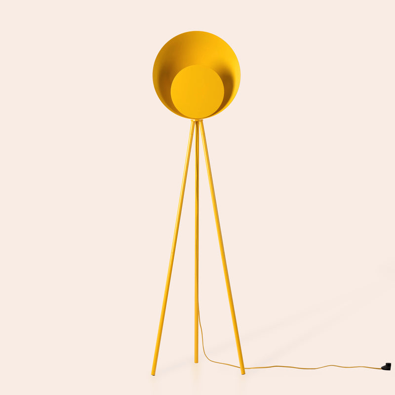 Yolk yellow diffuser floor lamp