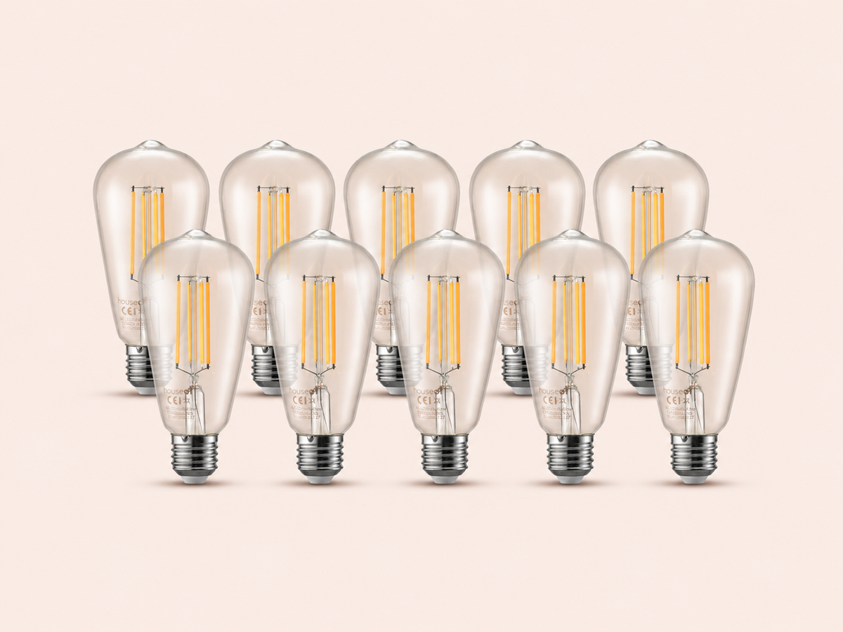 10 x Clear E27 valve (ES) LED bulb bundle