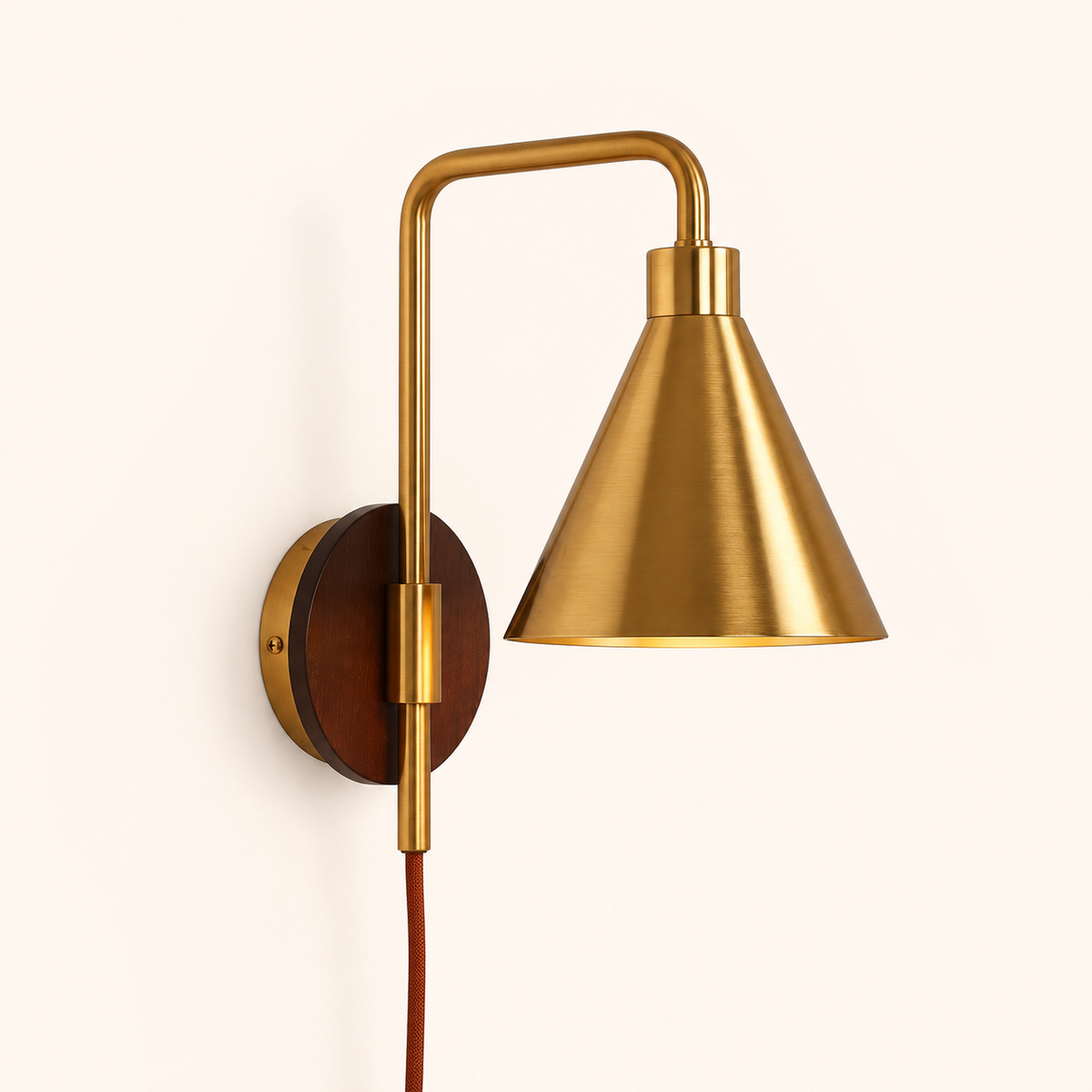 Antique Brass Plug in wall light