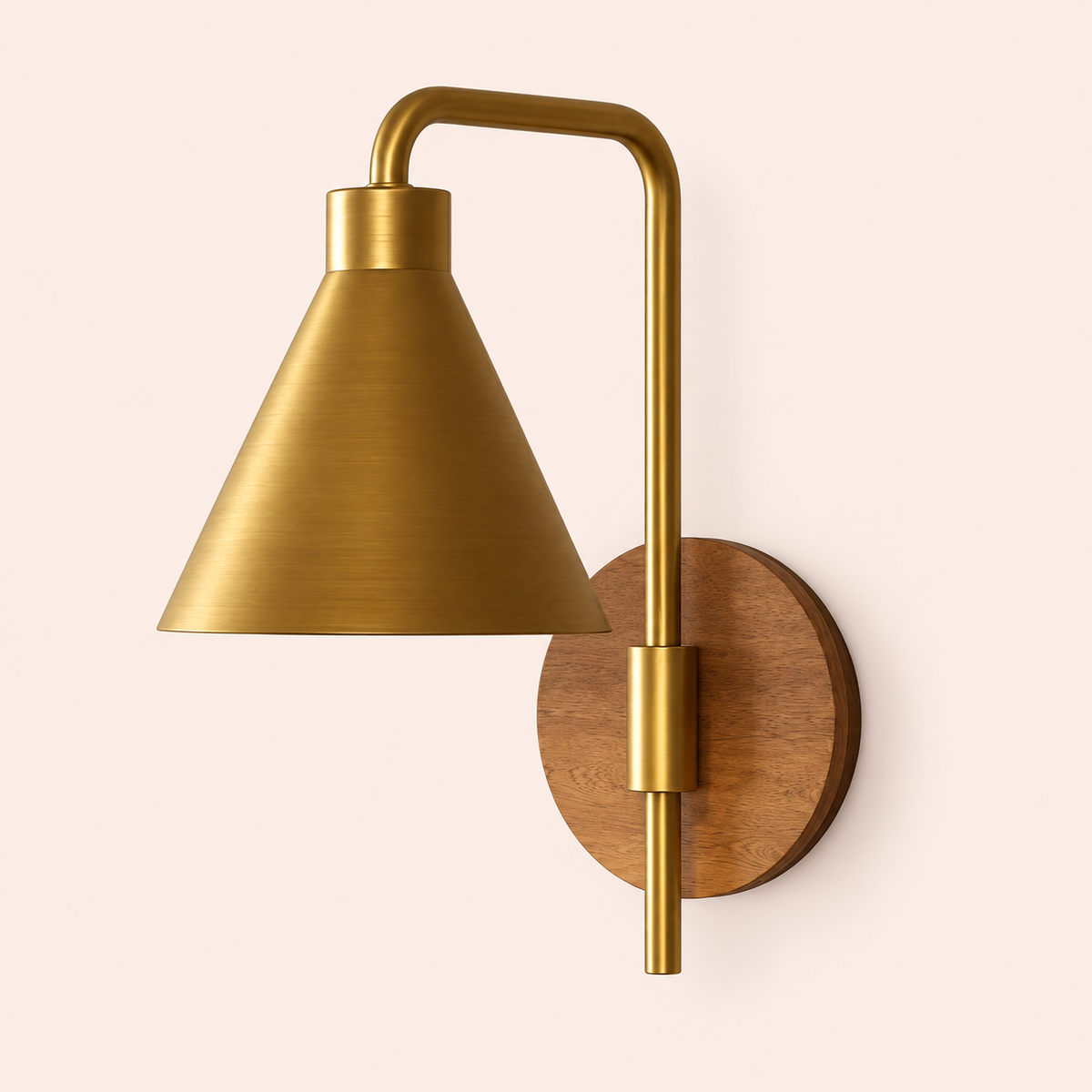 brass cone wall light
