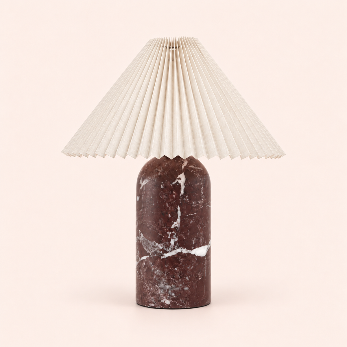 Pleat marble table lamp