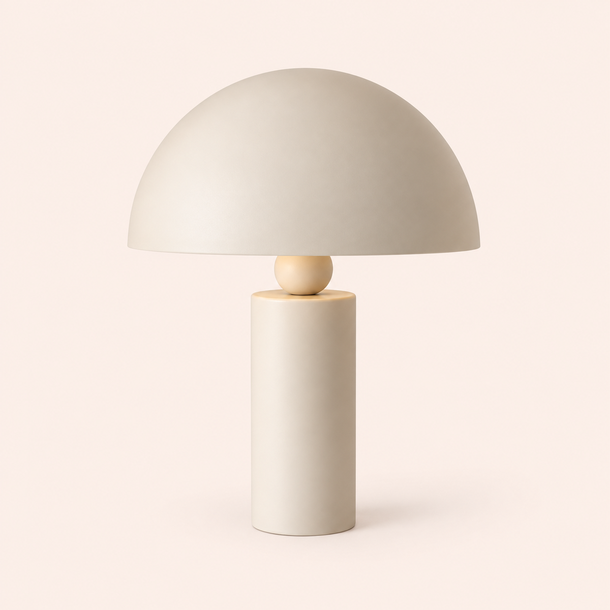 cream dome table lamp