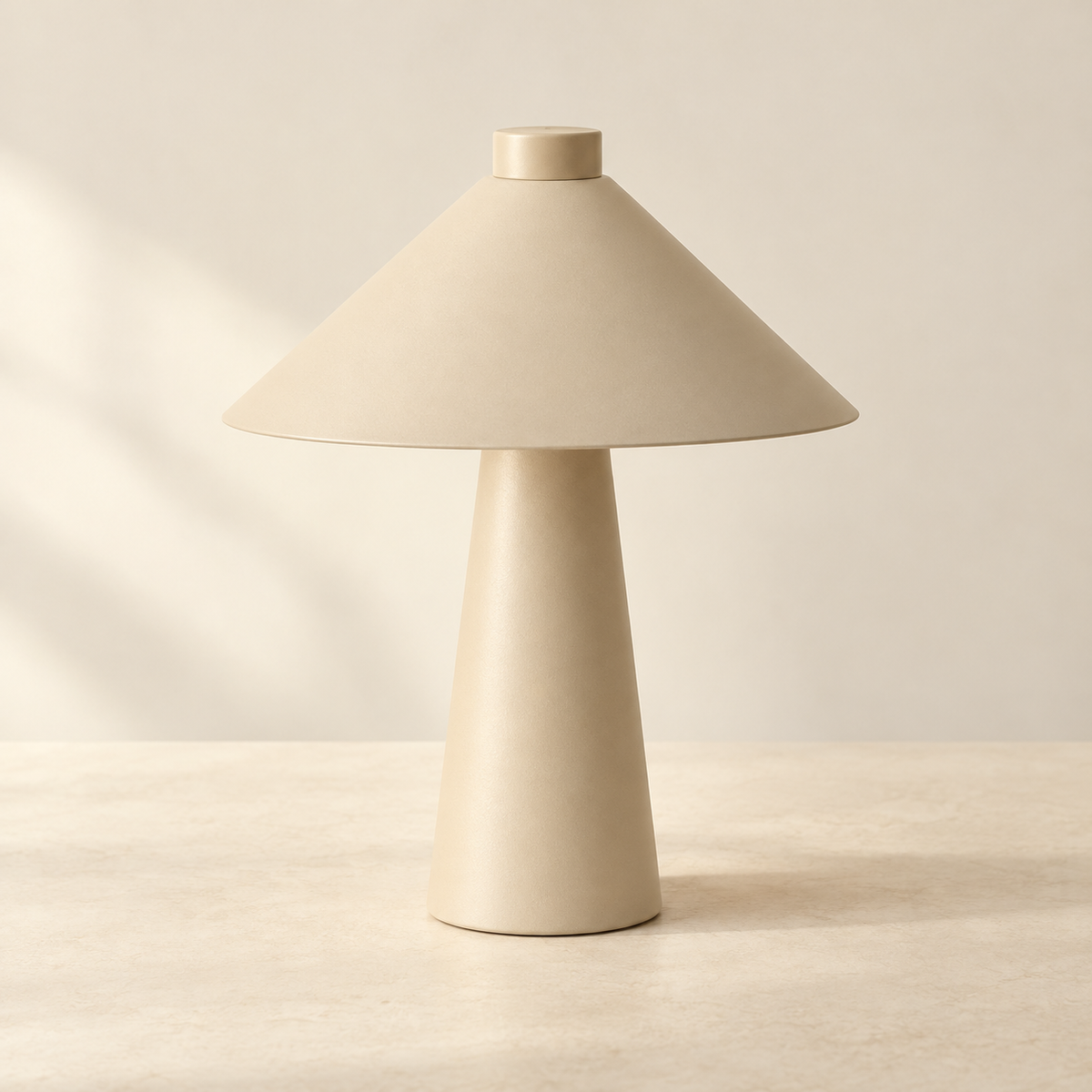 Sandshell cone table lamp