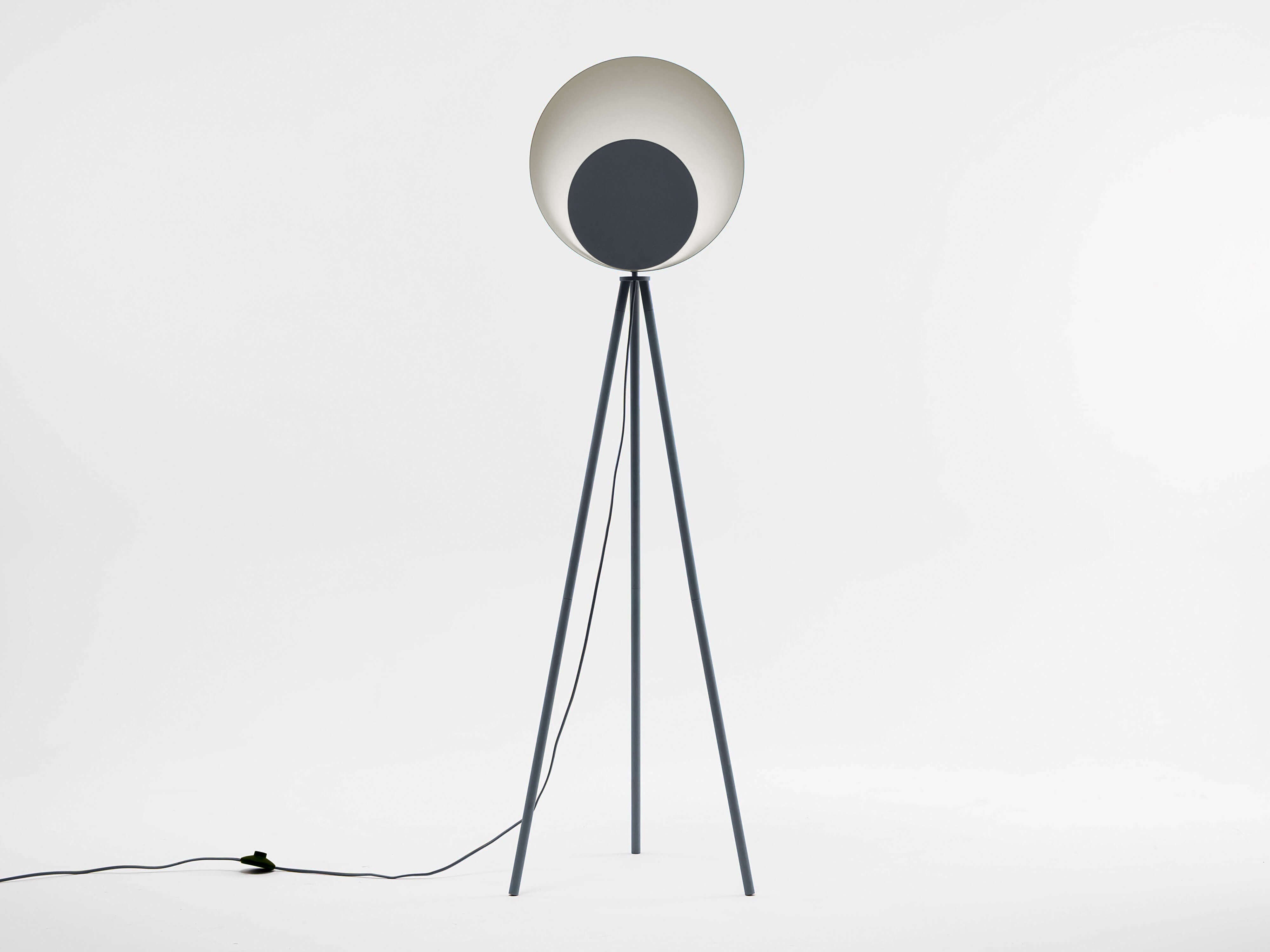 Charcoal grey diffuser floor lamp | Minimalist lighting | houseof.com