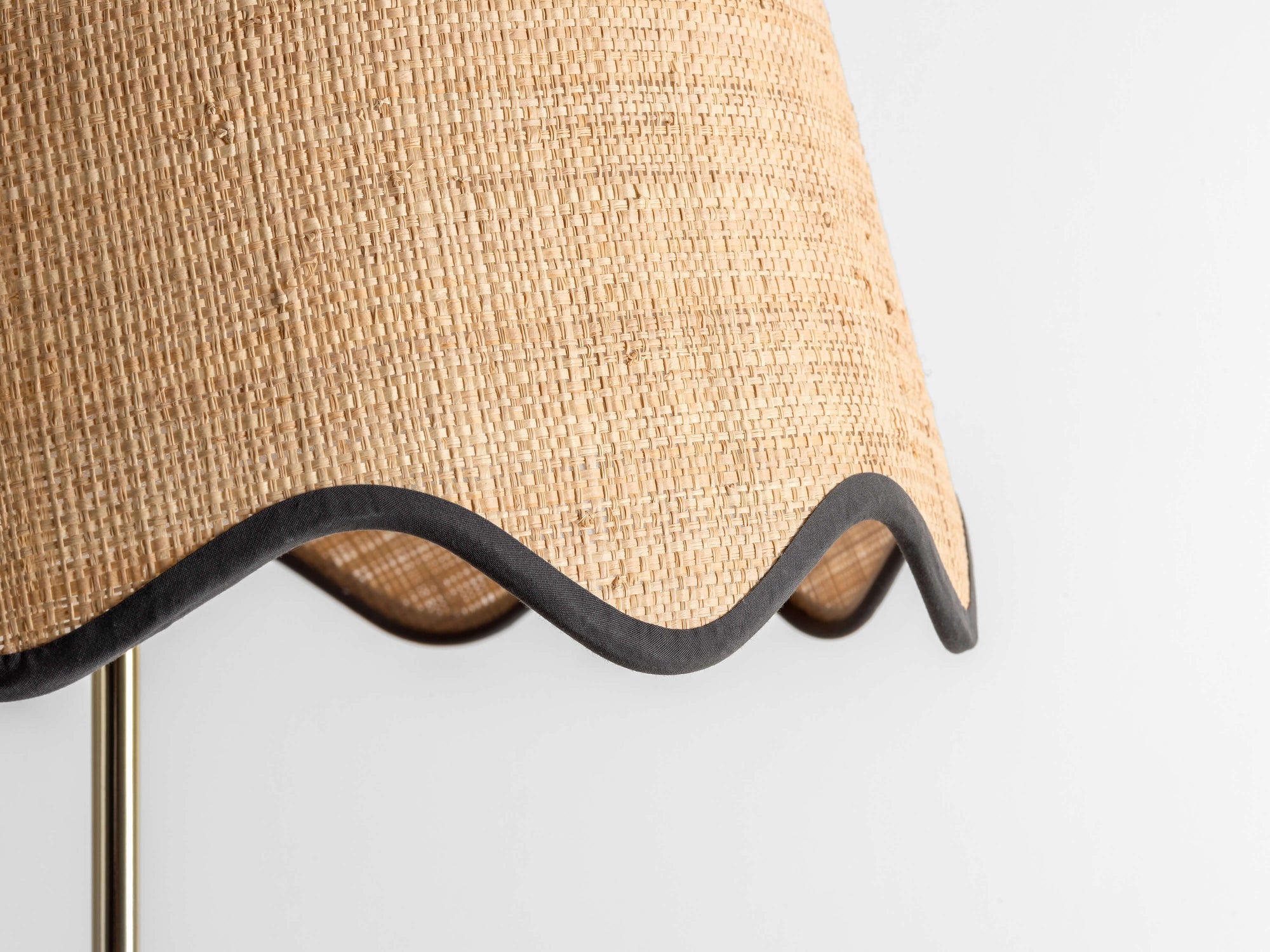 Charcoal grey turned wood floor lamp