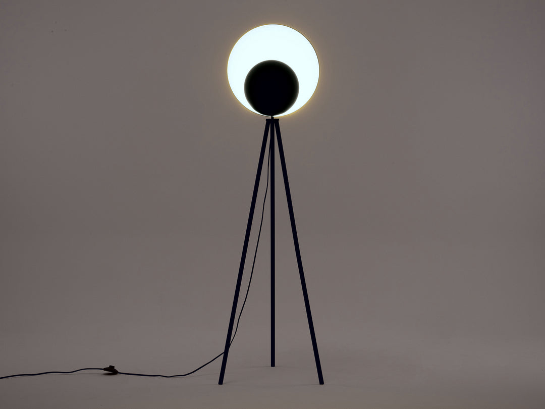 Charcoal grey diffuser floor lamp | Minimalist lighting | houseof.com