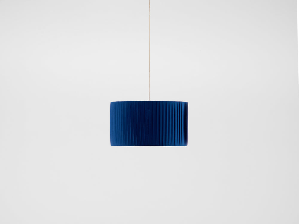 Blue small pleated shade