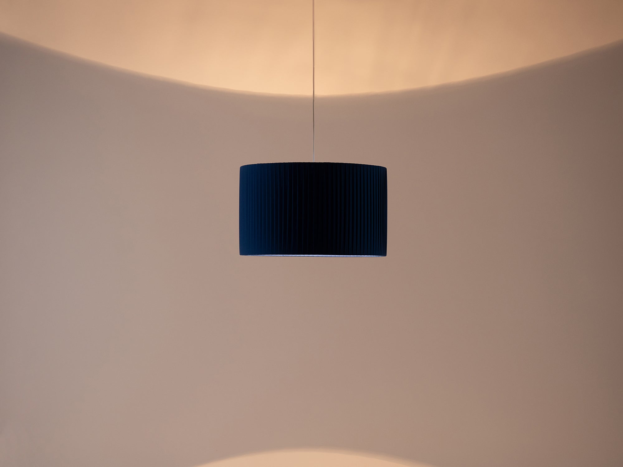 Pleated shade small blue | dark | houseof.com