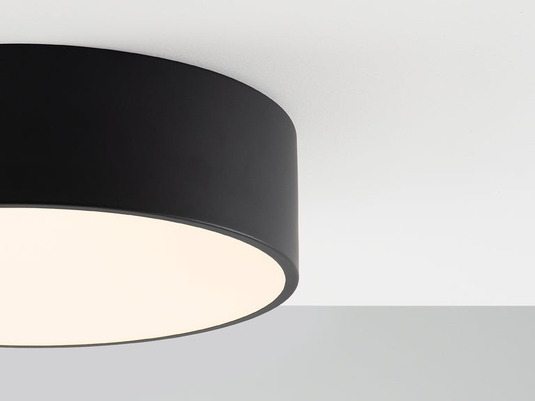 Charcoal grey diffuser flush ceiling light | Flush fitting lights ...