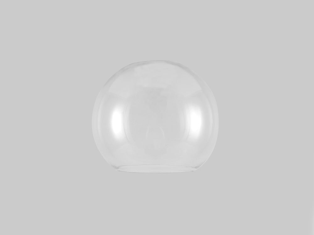 Clear round glass shade